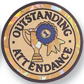 48 Series Academic Mylar Insert Disc (Outstanding Attendance Award)